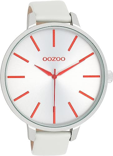 Oozoo Timepieces Damen Uhr in Hellgrün - Armbanduhr Damen mit Lederarmband | Hochwertige Uhr für Frauen - Edle Analog Damenuhr in rund C11160