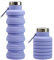 Bouteille d'eau pliable en silicone sans BPA pour voyage, gym, randonnée, camping, cyclisme, yoga, 500 ml