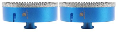 Diamant Foret pour carrelage 125mm - BRSCHNITT M14 Foret diamanté Scie cloche pour carrelage Porcelaine Céramique Marbre Granit Perçage, pour meuleuse d'angle (2 pièces)