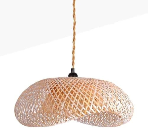 B·LED BARCELONA LED Lámpara colgante de mimbre Vimet Lite. Lámpara de techo artesanal Natural estilo Boho, portalámparas de Cuerda E27 para Isla Cocina, Salón, Comedor, Dormitorio
