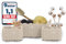 MAYSON® Aufbewahrungskorb aus Baumwolle - Modernes Design - Gemütliche Aufbewahrung für Badezimmer, Kinderzimmer und Wohnzimmer - 3er Pack - Grau/Beige (Beige)