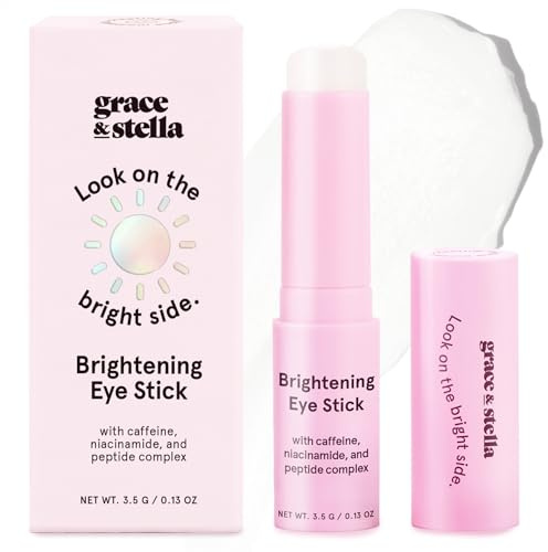 Unteraugen-Highlighter Stift (0,13 oz), Highlighter unter den Augen mit 3% Koffein für dunkle Ringe und feine Linien, straffender Stift für Augen mit Peptiden und Niacinamid,