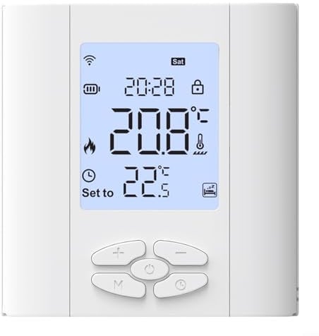 for TUYA Smart Thermostat, FOR for TUYA For ZigBee Smart Thermostat Water Gas Boiler Battery-Power Temperature, 6 Time Slots On Weekdays