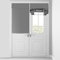 DINGBLUE Door Curtains - Heat Insulated French Door Blinds Blackout Privacy No Drilling Easy Installed Tie Up Shades Window Single Door Curtain 25x40 inch Gray Roller Blinds