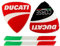 QISUO Motorrad 3D Gel Aufkleber Ducati Corse Helm Emblem Logo Schwarz Natur Epoxidharz Motorradzubehör Aufkleber