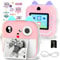 Camara de Fotos Instantaneas - 1080P HD, 48MP, Tarjeta 32G, Bluetooth, App Gratuita, 4 Rollos de Papel, Pegatinas, Filtros Divertidos, Regalo para Niños Y Niñas - Camara Fotos Infantil Rosa 3-12 Años