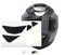 Reflecto Reflexsticker-Set - reflektierende Aufkleber für Motorradhelme - 4er Set Reflektoren - Wieder ablösbar (Schwarz)