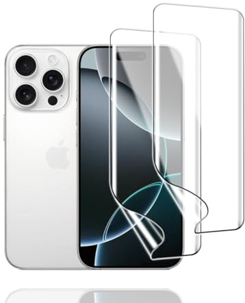 KoasVonson Displayschutzfolie für iPhone 16 Pro, 2 Stück TPU Schutzfolie Weiche HD Klar Flexible Transparente Hydrogel Folie TPU Film