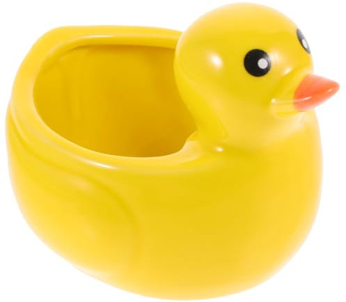SEWOART Duck Flower Pot Cute Animal Shaped Succulent Planter Resin Plant Pot Indoor Cactus Plant Container for Desk Succulent Grass Holder