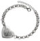 PERIMADE Personalisierbares Fingerabdruck-Herz-Armband, personalisierbar, graviert, tatsächliche Handschrift, Text-Armband, 925er Sterlingsilber, klobiges Glieder-Liebes-Charm-Armband, Gedenkgeschenk
