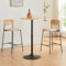 [en.casa] Bartisch Vantaa Stehtisch Bistrotisch mit Höhe von 100 cm Küchentisch Partytisch mit Metallgestell Hochtisch Ø60 cm Rund Esstisch für Küche Wohnzimmer Festsaal Eiche
