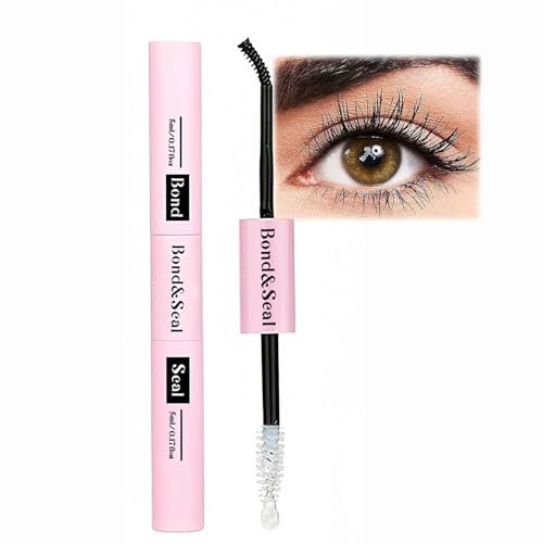2-in-1 Lash Bond & Seal, Strong Hold Cluster Lash Glue for DIY Eyelash Extensions, Waterproof Latex-Based Eyelash Extension Glue – Individual & Cluster Lashes, Long Lasting Mascara Effect