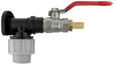 Wall Flange Kit 20mm MDPE - Designed for Secure and efficient Connections with 20mm MDPE Pipes Suitable for Gardening, Backyard, Around The House, Farmhouse (Lever Valve 1/2 Barb)