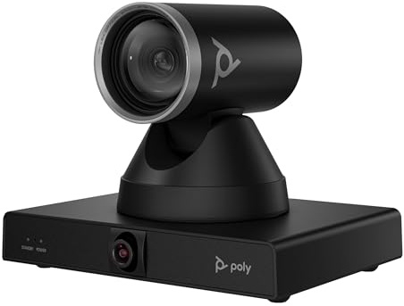 Poly Studio E60 - Conference Camera - PTZ - Colour - 2 x 8 MP - 3840 x 2160-4K UHD (3840 x 2160), 2160p - Audio - LAN - USB - DC 12 V/PoE Plus - TAA Compliant
