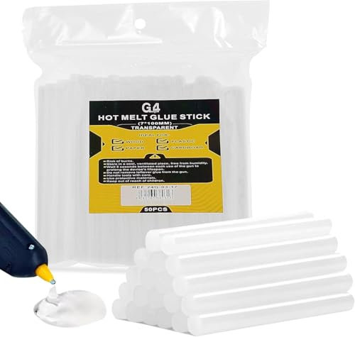 G4GADGET 500 Hot Glue Sticks | 7mm x 100mm Clear Craft Adhesive for Mini Glue Guns | Bulk Value Refill for DIY, Office, Art, and Repair | Strong Quick-Bond Hot Melt Sticks