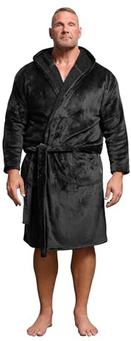 BadRhino Big & Tall Soft Fleece Dressing Gown - Men's - Plus Size Curve