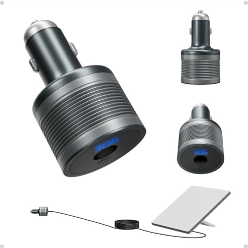 Lumiadot 60W Cargador de Coche Compatible con Starlink Mini, Adaptador 12V/24V a 30V 3A, Pantalla LED de Voltaje, Conector DC Hembra para Autocaravana y RV