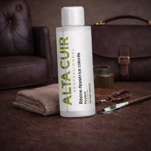 Résine Réparatrice Cuir Blanc 60 ML – Répare Griffures de Chat, Rayures et Craquelures – Rénovation Canapé, Sièges Auto, Maroquinerie – Haute Adhérence