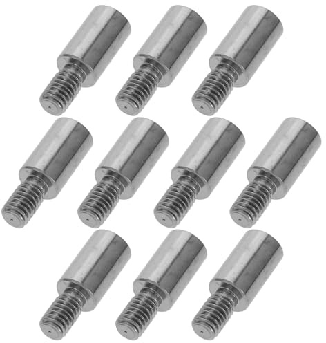 GRADENEVE 10pcs Joystick Extension Rods 1.5cm Silver Iron-plated Screw Thread for Gaming Joystick Control Enhancer Suitable for Fighting Games Players