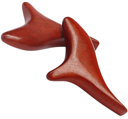 CLISPEED Massaggiatore Strumento Multifunzione Drenante in Legno di Rosa 2 Accessorio Gua Sha Resistente e Riutilizzabile per Massaggio Viso e Corpo