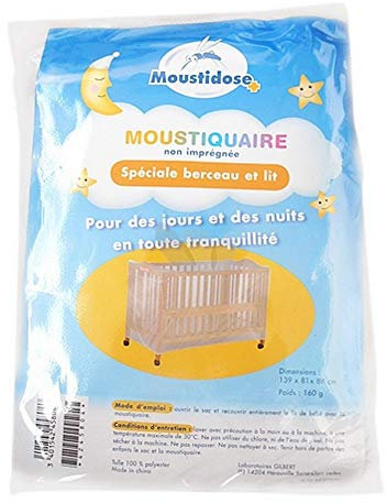 Moustidose Moustiquaire Non Imprégnée Spéciale Berceau et Lit de Bébé