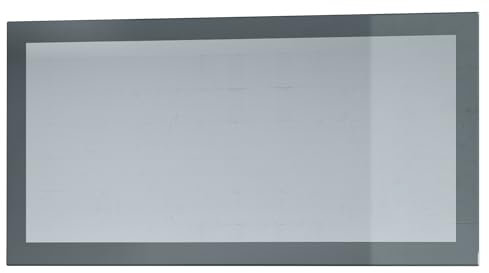 Vladon Spiegel Lima, Made in Germany, Wandspiegel mit Rahmen im modernen Stil, Grau Hochglanz (110 x 52 cm)