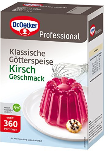 Dr. Oetker Professional Götterspeise mit Kirsch-Geschmack, Götterspeisenpulver in 1 kg Packung