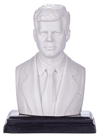 Amerikanischer Präsident John F. Kennedy marmor Büste Statue Skulptur 13,5 cm