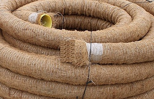 Drainagerohr DN100 KOKOS | ROLLE 50m | wählbar auch gelb gelocht DN50 - DN80 - DN100