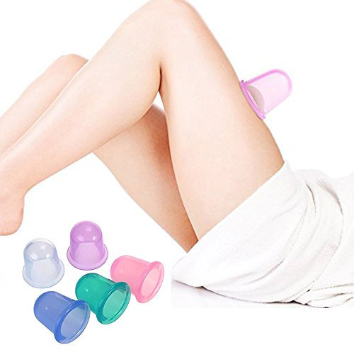 Tcare -1pcs Beauty Health Care Tazze per il corpo Anti-cellulite Vacuum Massage Massager Silicone Coppette (porpora)