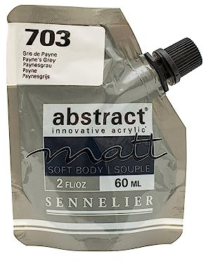 Sennelier Couleur acrylique mat série Abstract Matt 60 ml 703 gris de Payne