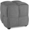 Homestyle4u 1926, Pouf Grau Hocker Wohnzimmer Sitzhocker Sitzwürfel Würfelhocker Sitzkissen Boden