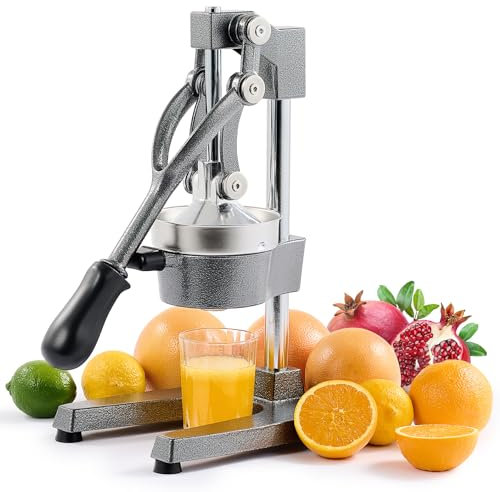 CO-Z Spremiagrumi Manuale Professionale Spremi Melograno Arancio Spremiagrumi a Leva Acciaio per Casa, Ristorante, Bar (grigio)
