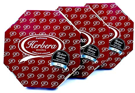 Pack 3 ensaimadas artesanas de 4 porciones cada una (cabello de ángel, chocolate y sobrasada de Menorca)