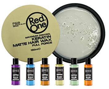 RedOne Barber Set Keratin Matte Hair Wax Haarwachs Haar Styling Wachs Herren Haargel (2x150ml) Marmara Barber Eau de Cologne Duftwasser (1x50ml) (2x Keratin Matte 150ml + 50ml)