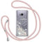 TUUT Handyband für Samsung Galaxy S8 Hülle mit Band, Glitzer Treibsand Handyhülle mit Kordel zum Umhängen Transparent Stoßfest Schutzhülle mit Kette Schnur, Quicksand Necklace Case in Roségold