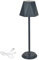Clauss LED-Tischlampe mit Akku via USB aufladbar, kabellos, mit Dimmer, aus Metall für Innen und Außen, IP54, grau, Clauss 10012