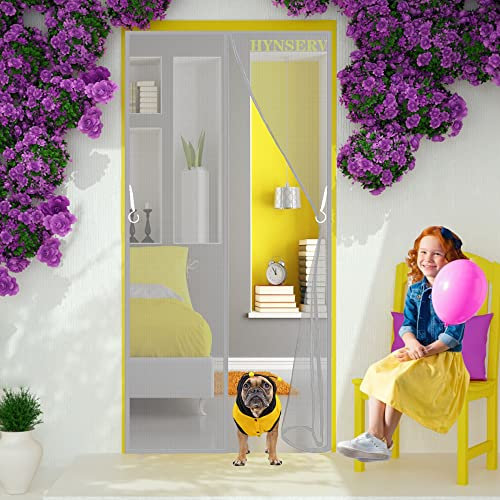 Zanzariera Magnetica per Porta, tenda anti-zanzara 80 x 240 cm Zanzariera para Anti Insetti Traspirante Chiusura Automatica con Calamita per Porta Esterna/Corridoio/Patio - Grigio A