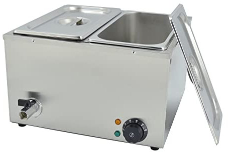 TAIMIKO Bain Marie Commercial Electric Food Warmer 1500W Stainless Steel Buffet Countertop (2 Pans)