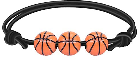 Damen Armband Modeschmuck Basketball Baseball Armband Wachslinie Tennis Rugby Armband Jungen Mädchen Sportschmuck Fußkette Schmuck Kette Armband für Frauen Armkette Bracelet (C, One Size)