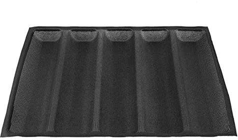 Cyrank Moule à baguette en silicone, formes de cuisson perforées en silicone moule à sandwich moules à hot-dog doublures de cuisson antiadhésives moule à pain