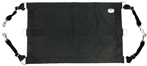 Majestic Ally 1200D 29x19 Horse Stall Guard with Adjustable Straps and Hardware (Black Black)