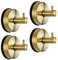 YOHOM 4 pcs Suction Cup Towel Hooks Stainless Steel Bathroom Suction Hooks Sucker Shower Hook Suction Towel Holder for Kitchen Wall Heavy Duty Towel Hanger Coat Robe No Drill Gold