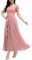 Wedtrend Abendkleider Damen Brautkleider Sommerkleid Damen Elegant Maxi A Linie Cocktailkleid WT0301 Blush S