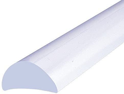 Shower or Bath Threshold Water Barrier Seal Strip | 80cm, 90cm, 140cm, 200cm or 250cm Long | Clear, White or Black | Used in Wetrooms or with Doors/Screens | Rigid Material | SEAL055 (25mm Clear)