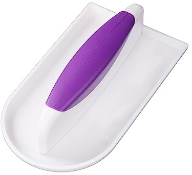 1 Piece Plastic Cake Smoother Tool Scraper with Handle Cake Icing Trowel Fondant Icing Smoother Polisher Cake Icing Smoother Cake Surface Smoother for Cakes Decorating, Purple Handle