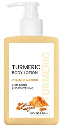 Turmeric Body Lotion, Tumeric Lotion for Remove Acne, Dark Spots, Hyperpigmentation, Smooth Skin, Hocossy Brightening Body Lotion for Moisturizing - 100ml