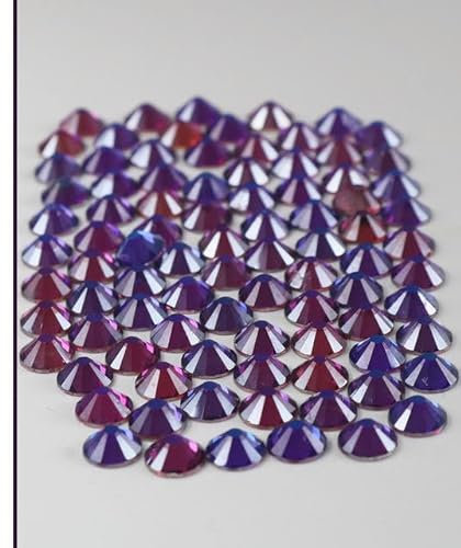 100 Brutto-Großpackungen, Kristall, SS3, 4, 5, 6, 8, 10, 12, 16, 20, 30 Glas-Strasssteine, nicht heiß fixierbar, Strasssteine mit flacher Rückseite, DIY-Nagelsteine-129-(1,7 mm) SS4-14400 Stück