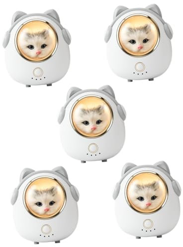 Kisangel Winter Handwärmer 5st Katze Warmes Baby Handwärmer Mit USB-Aufladung USB-handwärmer Tragbarer Wärmer Mini-taschenwärmer Powerbank Wärmer Abs Elektrisch Fräulein Katze Haustier