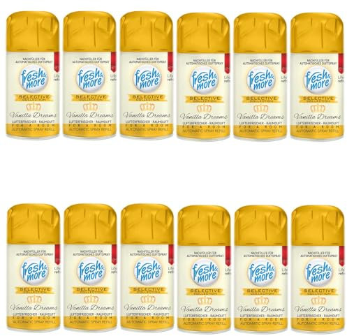 Fresh & More Lufterfrischer Nachfüller (12er Pack) 250ml, Vanilla Dreams